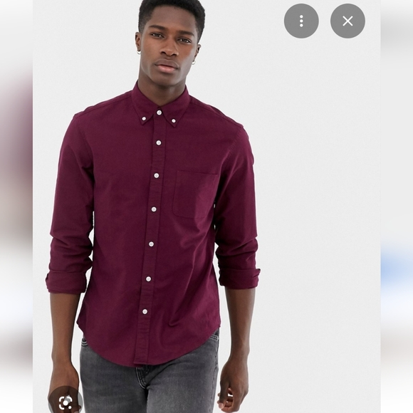 J. Crew Other - J. Crew Flex Oxford Mens Maroon Button Down Shirt Size Medium